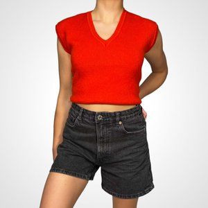 Vintage Red Wool Sweater Vest